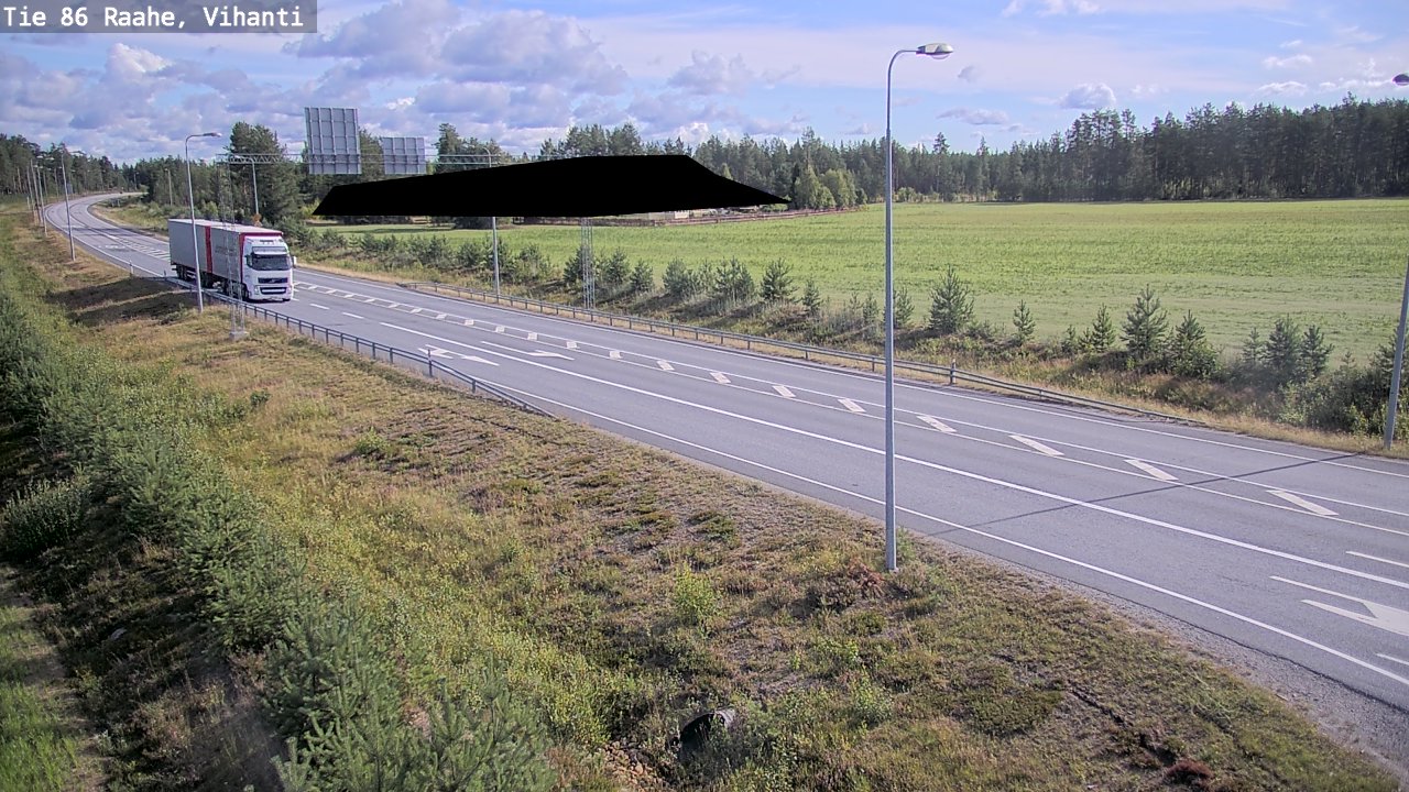 Weather Camera Image Väg 86 Raahe, Vihanti, Raahe, Pohjois-Pohjanmaa