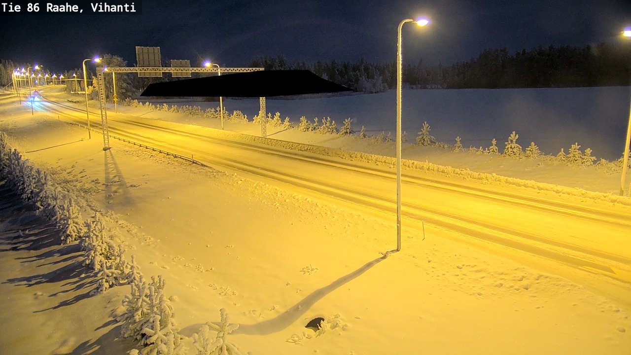 Weather Camera Image Road 86 Raahe, Vihanti, Raahe, Pohjois-Pohjanmaa