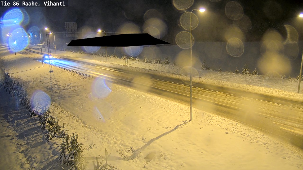 Weather Camera Image Väg 86 Raahe, Vihanti, Raahe, Pohjois-Pohjanmaa