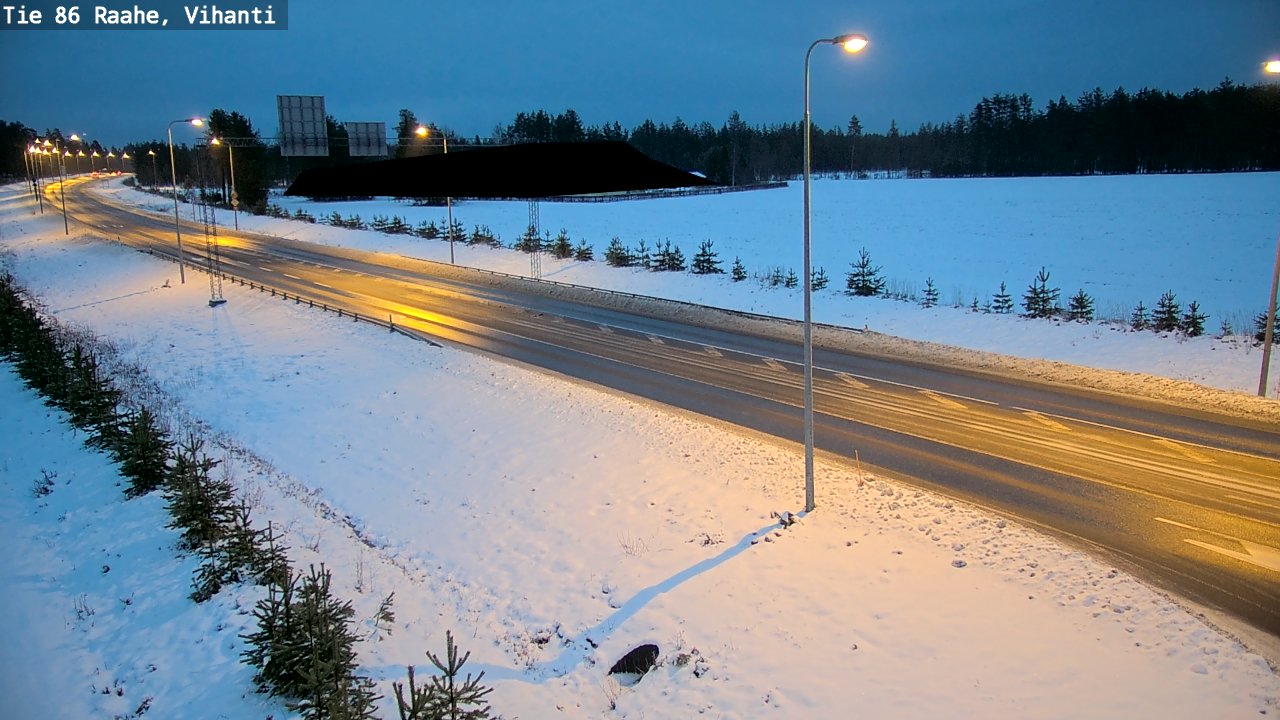 Weather Camera Image Road 86 Raahe, Vihanti, Raahe, Pohjois-Pohjanmaa