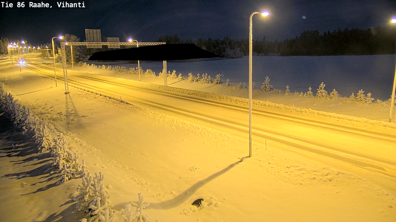 Weather Camera Image Road 86 Raahe, Vihanti, Raahe, Pohjois-Pohjanmaa