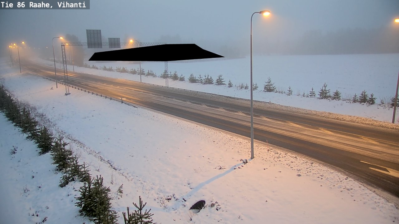 Weather Camera Image Väg 86 Raahe, Vihanti, Raahe, Pohjois-Pohjanmaa
