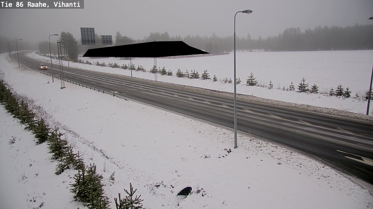 Weather Camera Image Väg 86 Raahe, Vihanti, Raahe, Pohjois-Pohjanmaa