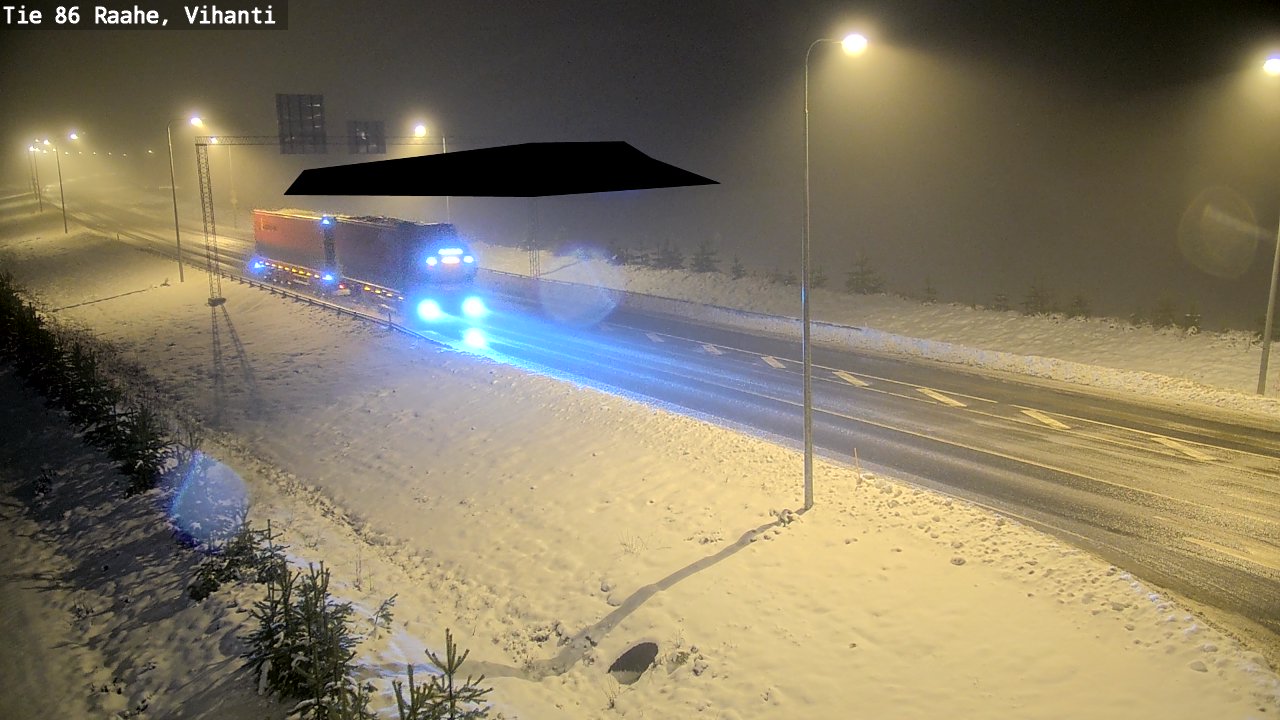 Weather Camera Image Väg 86 Raahe, Vihanti, Raahe, Pohjois-Pohjanmaa