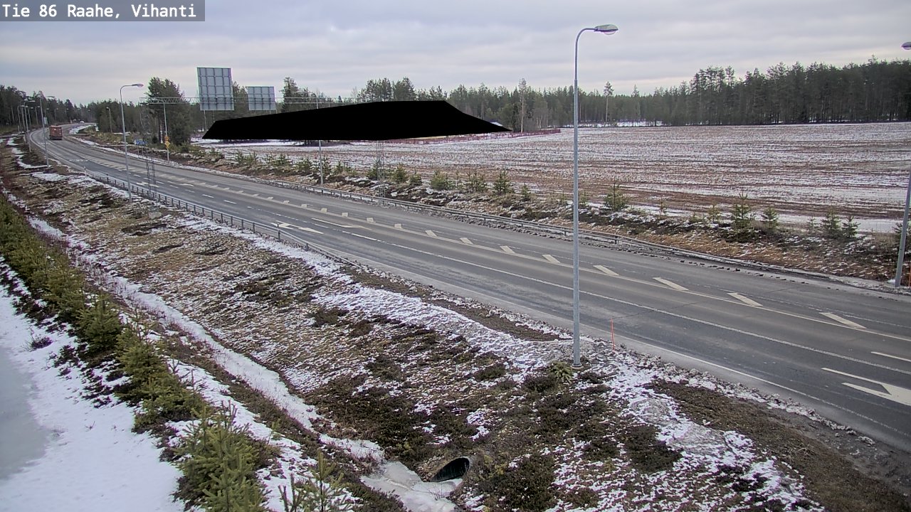 Weather Camera Image Road 86 Raahe, Vihanti, Raahe, Pohjois-Pohjanmaa