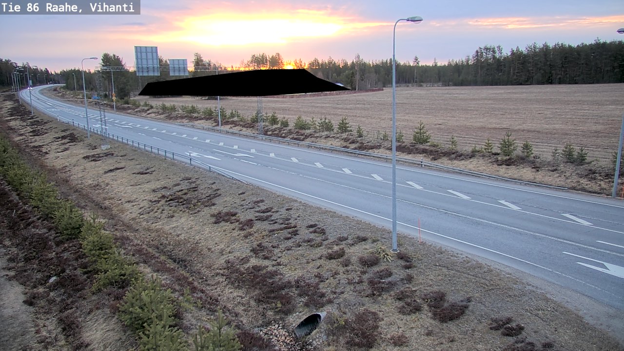 Weather Camera Image Väg 86 Raahe, Vihanti, Raahe, Pohjois-Pohjanmaa