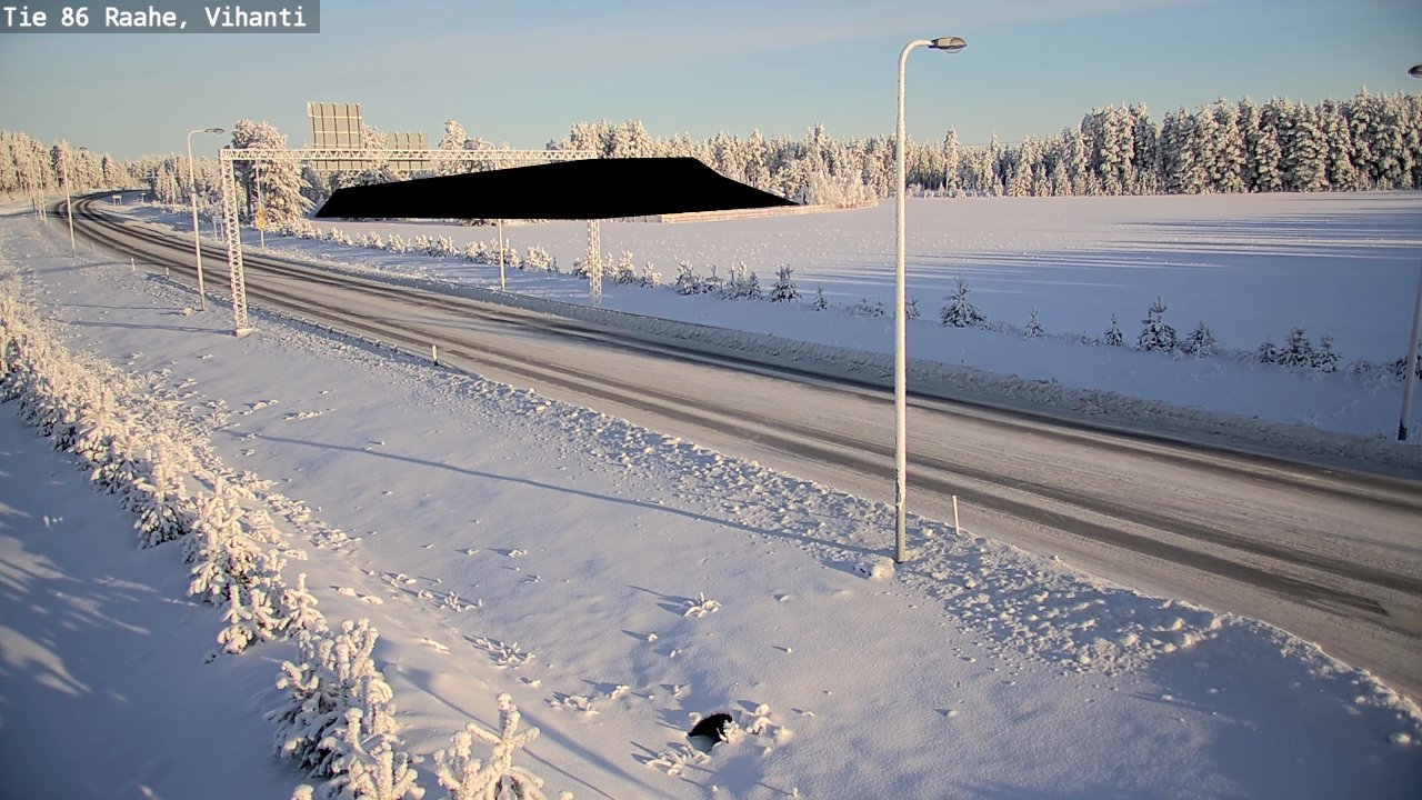 Weather Camera Image Road 86 Raahe, Vihanti, Raahe, Pohjois-Pohjanmaa