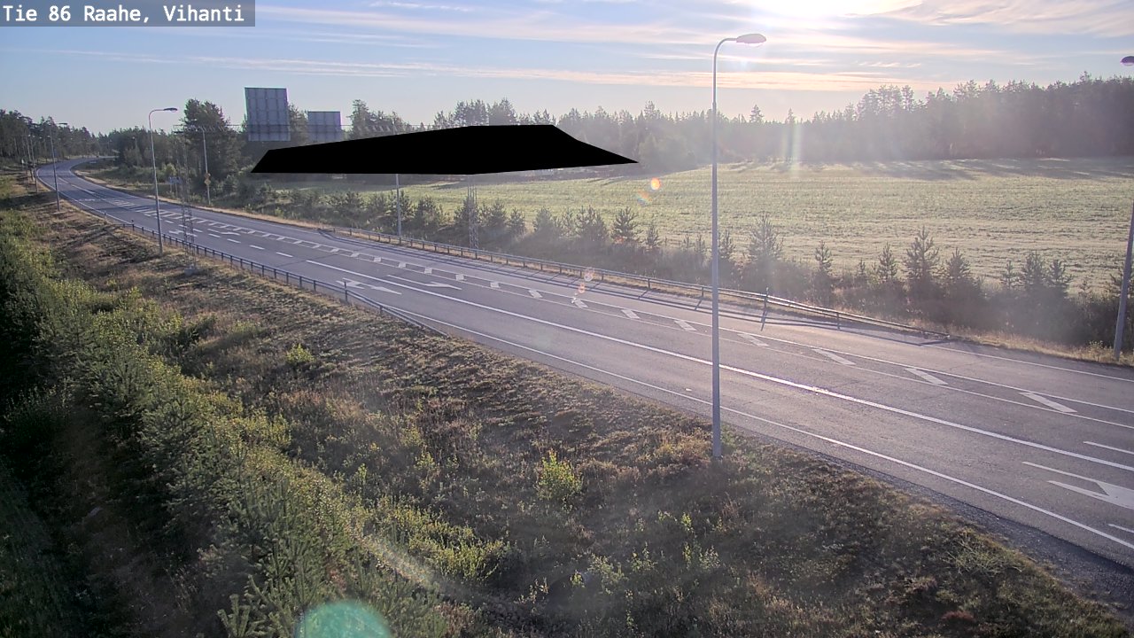 Weather Camera Image Väg 86 Raahe, Vihanti, Raahe, Pohjois-Pohjanmaa