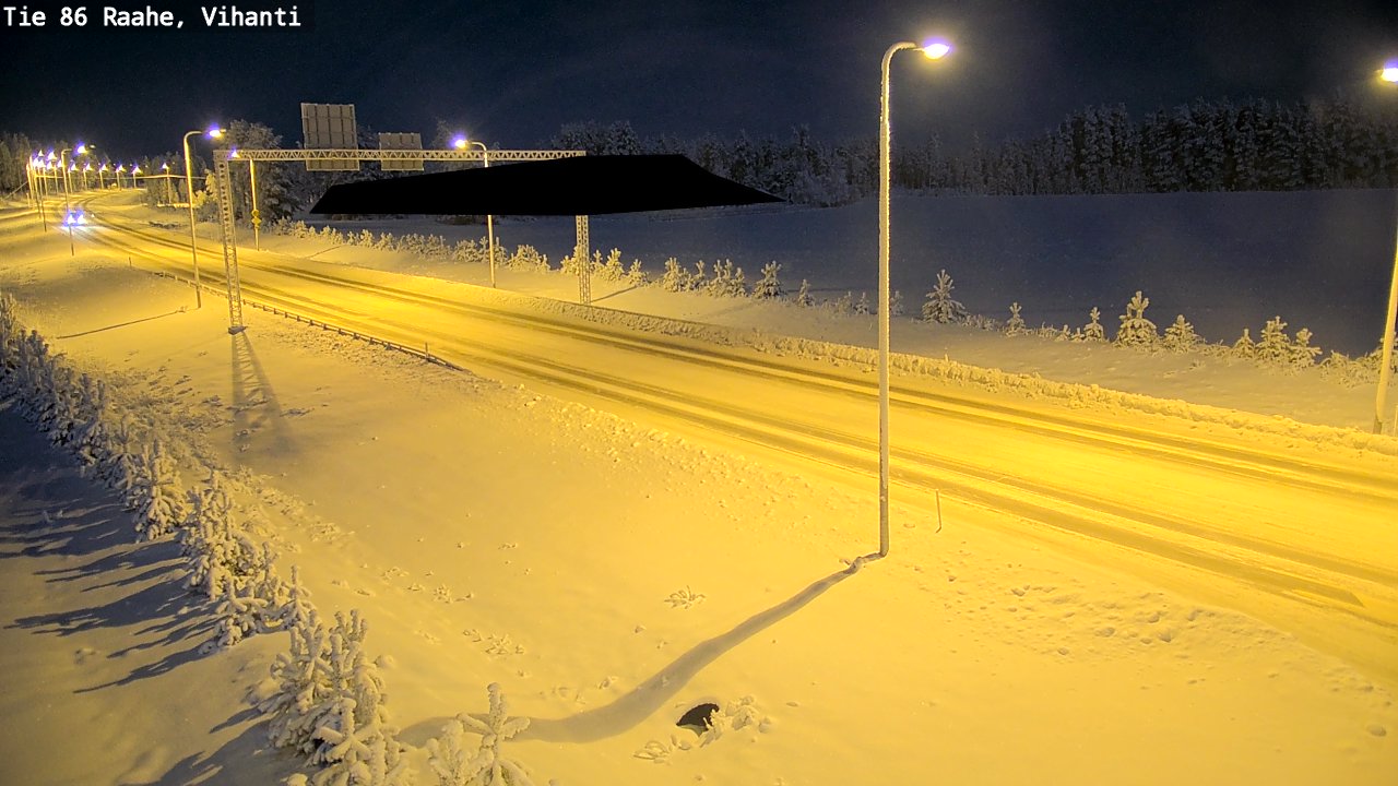 Weather Camera Image Road 86 Raahe, Vihanti, Raahe, Pohjois-Pohjanmaa
