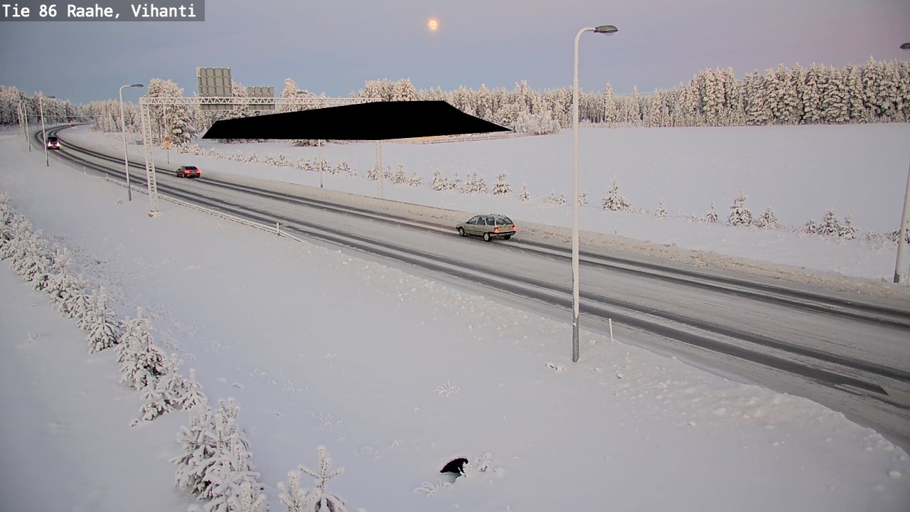 Weather Camera Image Road 86 Raahe, Vihanti, Raahe, Pohjois-Pohjanmaa