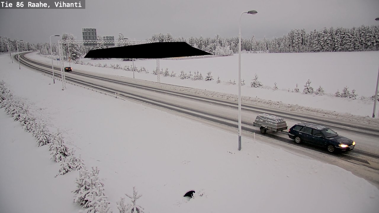 Weather Camera Image Väg 86 Raahe, Vihanti, Raahe, Pohjois-Pohjanmaa