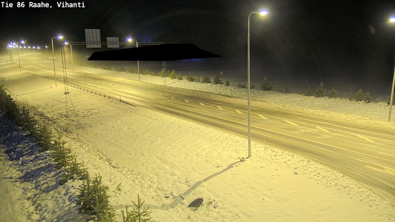 Weather Camera Image Väg 86 Raahe, Vihanti, Raahe, Pohjois-Pohjanmaa