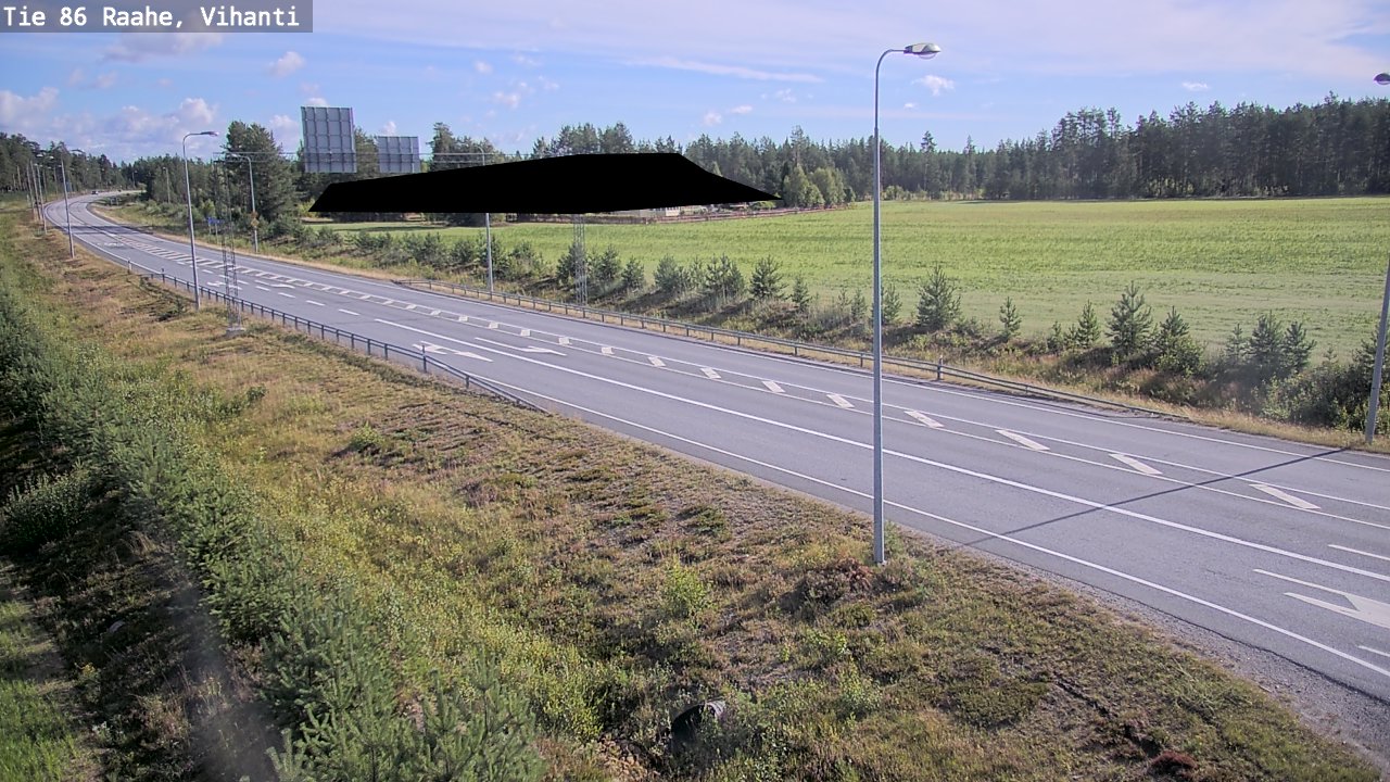 Weather Camera Image Väg 86 Raahe, Vihanti, Raahe, Pohjois-Pohjanmaa