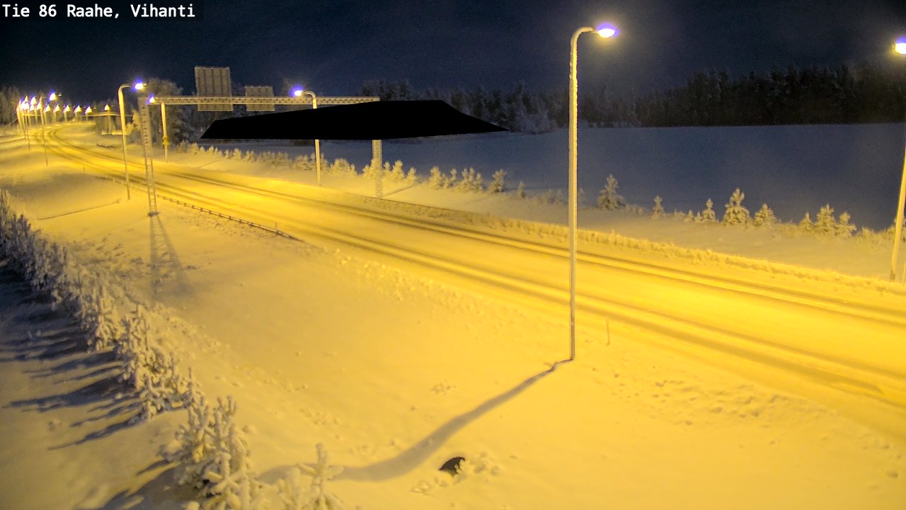 Weather Camera Image Road 86 Raahe, Vihanti, Raahe, Pohjois-Pohjanmaa