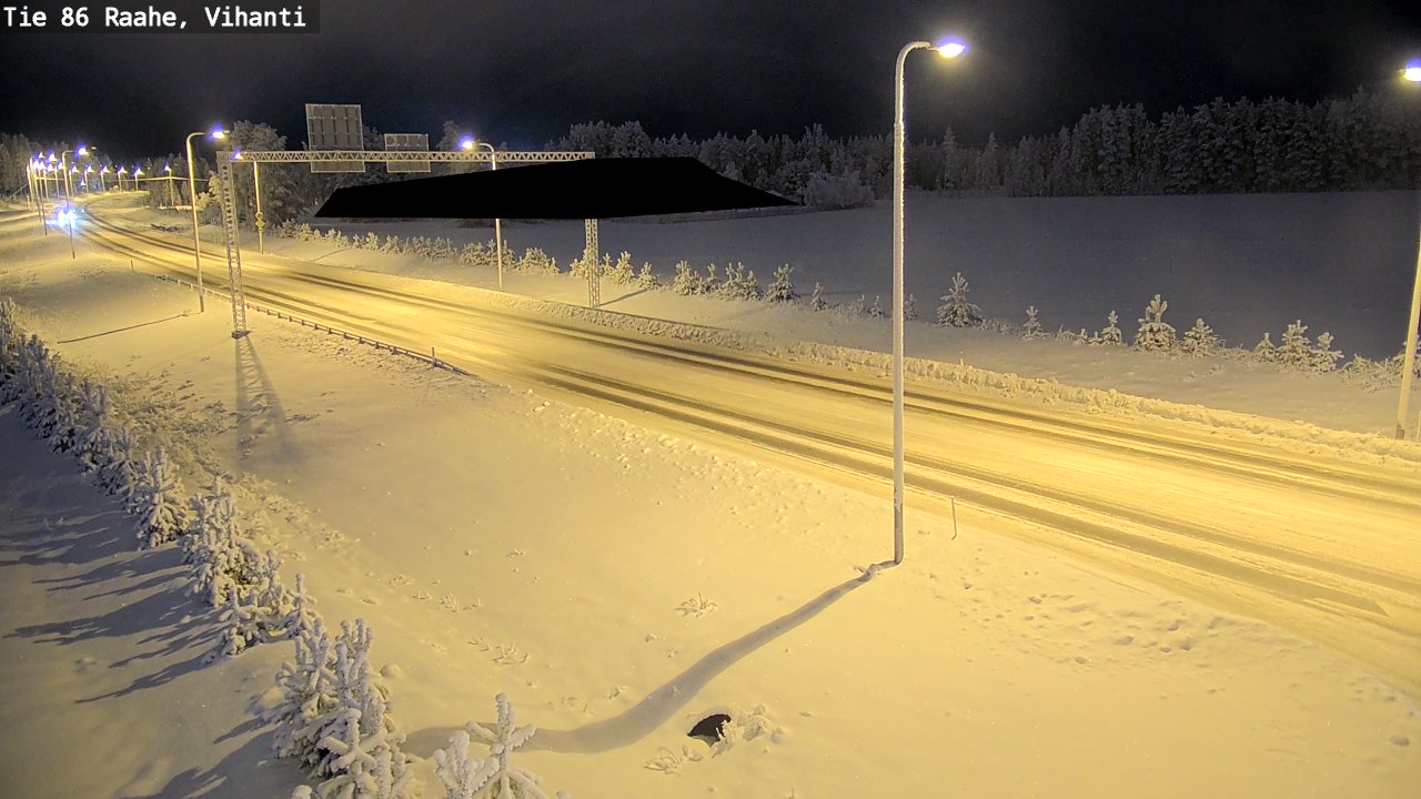 Weather Camera Image Väg 86 Raahe, Vihanti, Raahe, Pohjois-Pohjanmaa