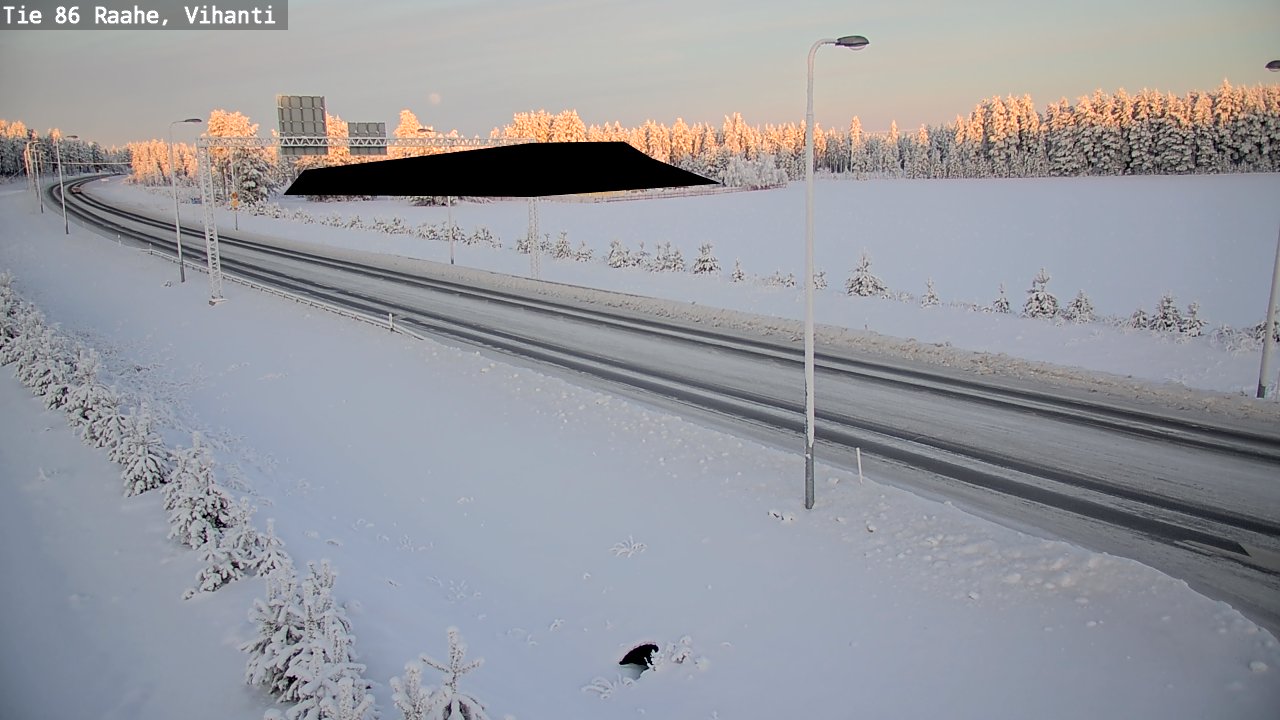 Weather Camera Image Road 86 Raahe, Vihanti, Raahe, Pohjois-Pohjanmaa