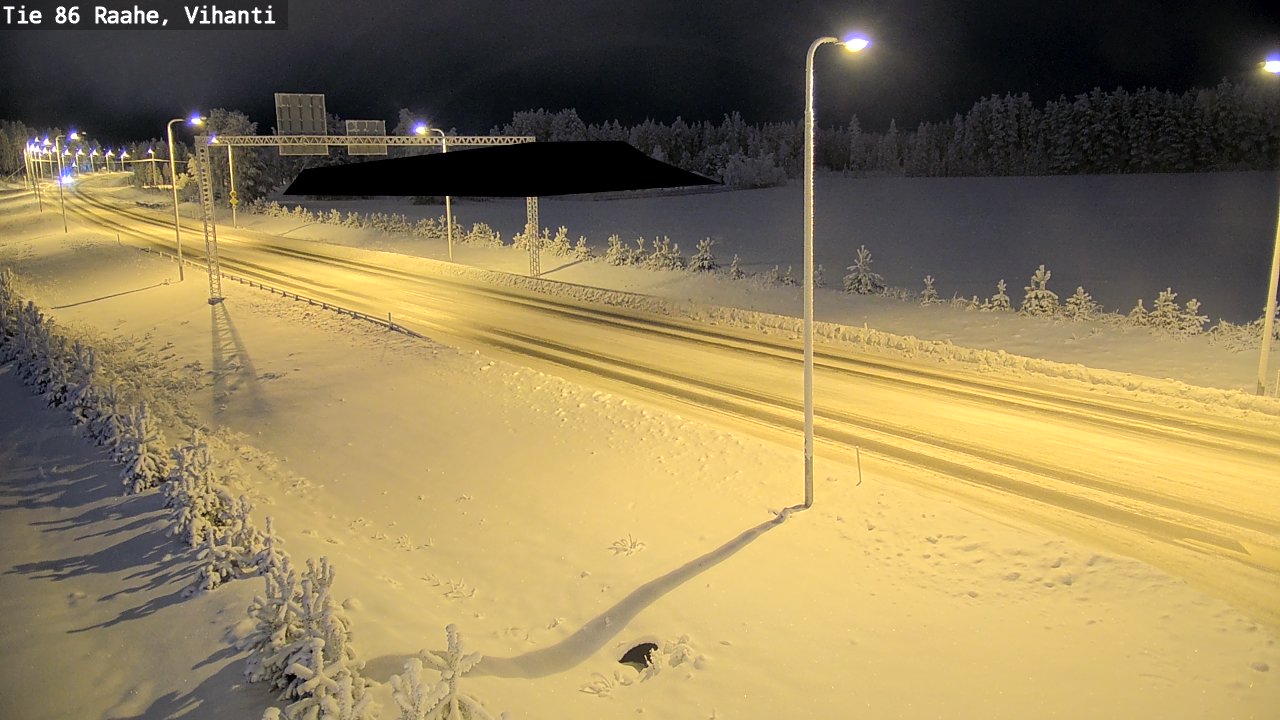 Weather Camera Image Väg 86 Raahe, Vihanti, Raahe, Pohjois-Pohjanmaa
