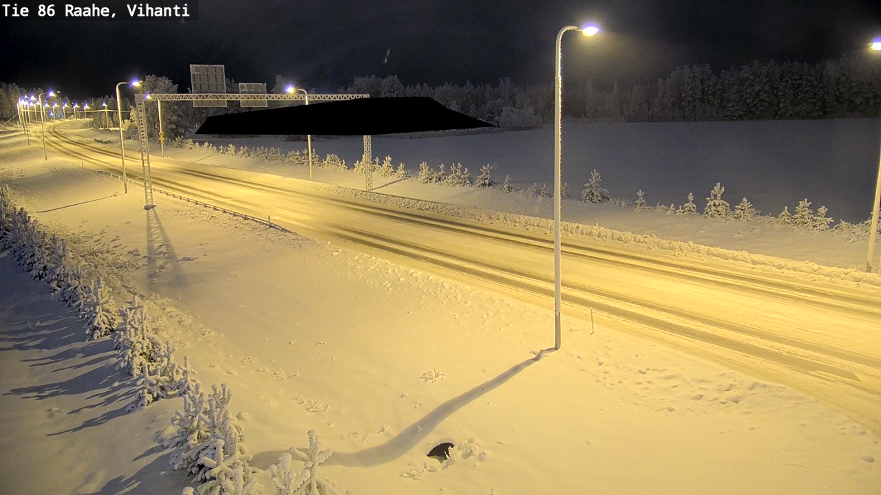 Weather Camera Image Väg 86 Raahe, Vihanti, Raahe, Pohjois-Pohjanmaa