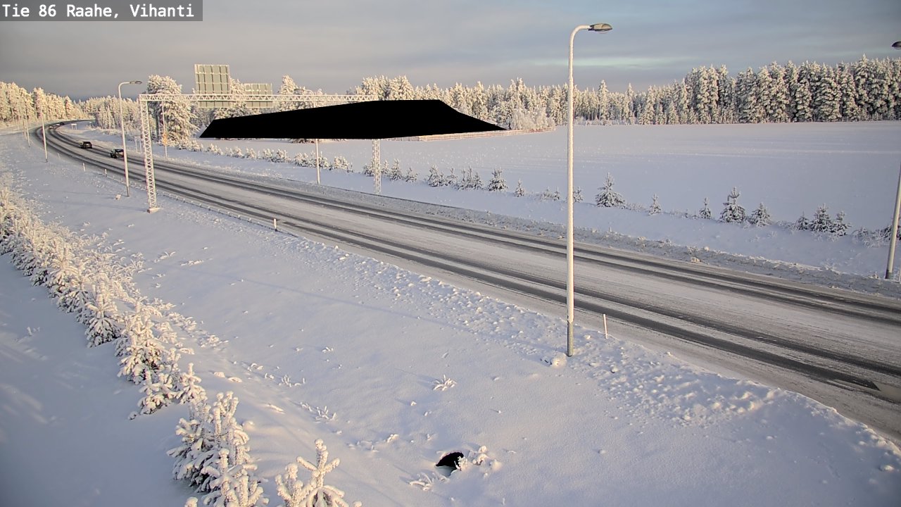 Weather Camera Image Väg 86 Raahe, Vihanti, Raahe, Pohjois-Pohjanmaa