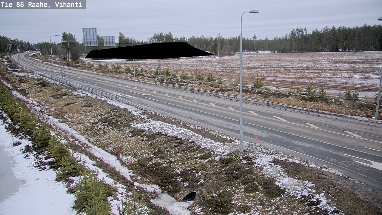 Weather Camera Image Väg 86 Raahe, Vihanti, Raahe, Pohjois-Pohjanmaa