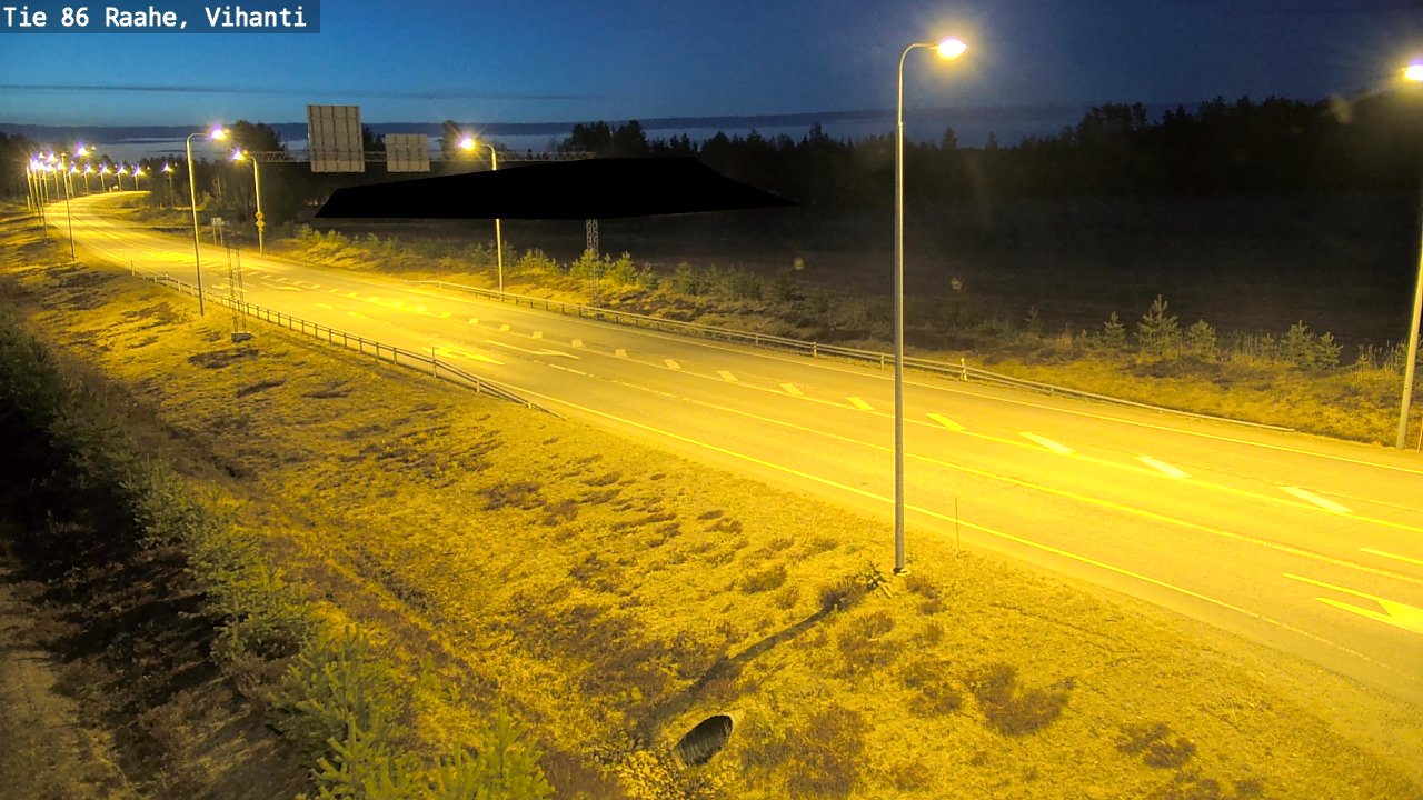 Weather Camera Image Väg 86 Raahe, Vihanti, Raahe, Pohjois-Pohjanmaa