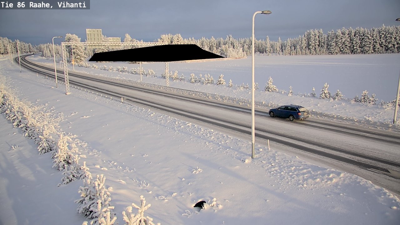 Weather Camera Image Väg 86 Raahe, Vihanti, Raahe, Pohjois-Pohjanmaa