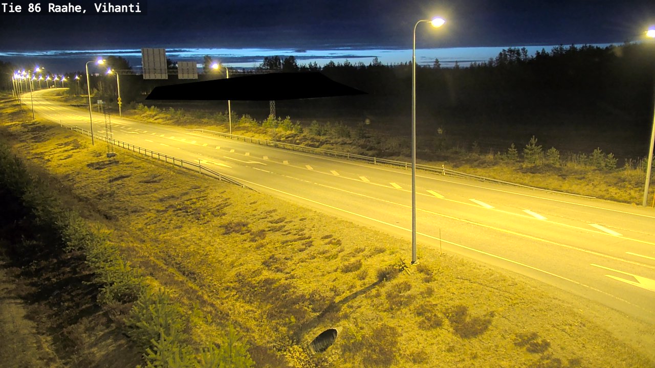 Weather Camera Image Väg 86 Raahe, Vihanti, Raahe, Pohjois-Pohjanmaa