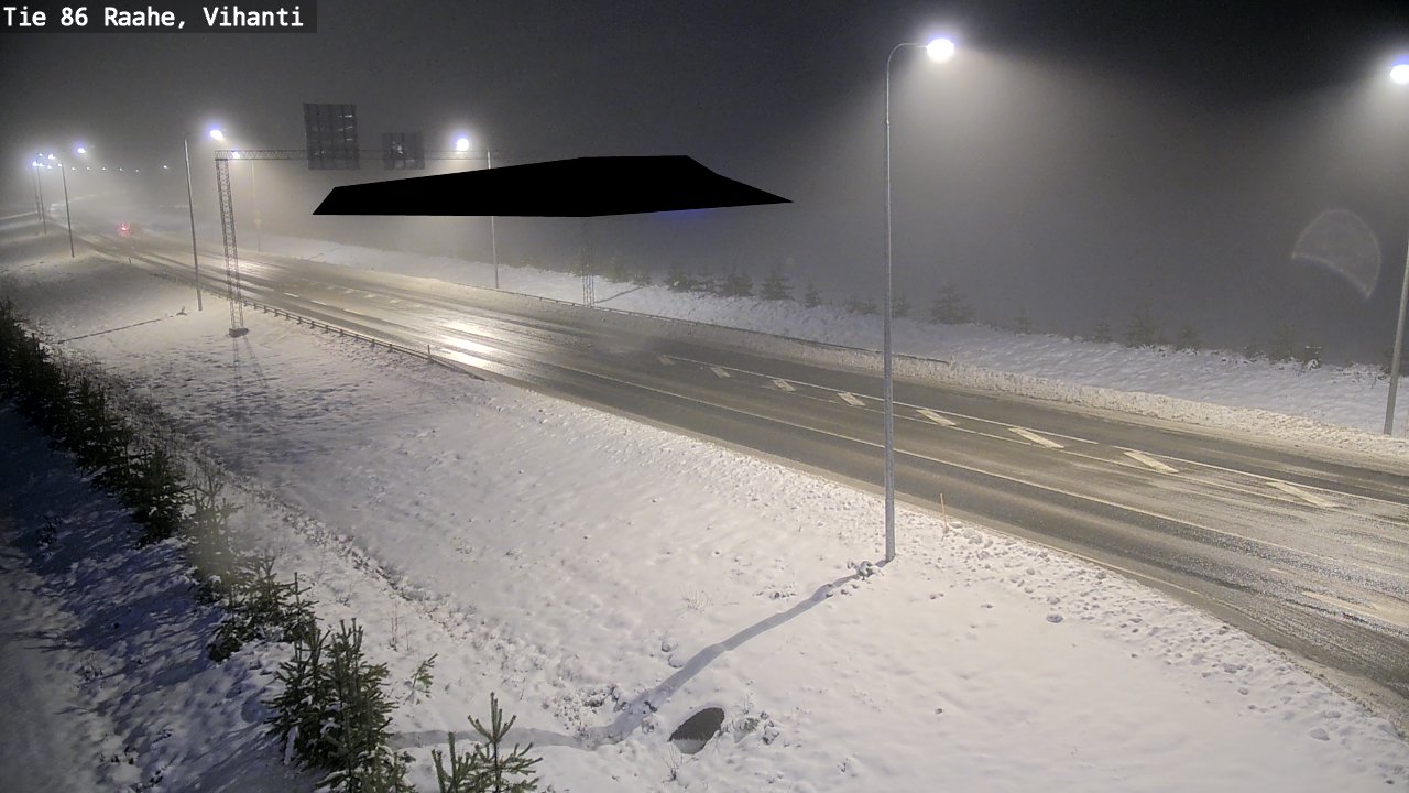 Weather Camera Image Väg 86 Raahe, Vihanti, Raahe, Pohjois-Pohjanmaa