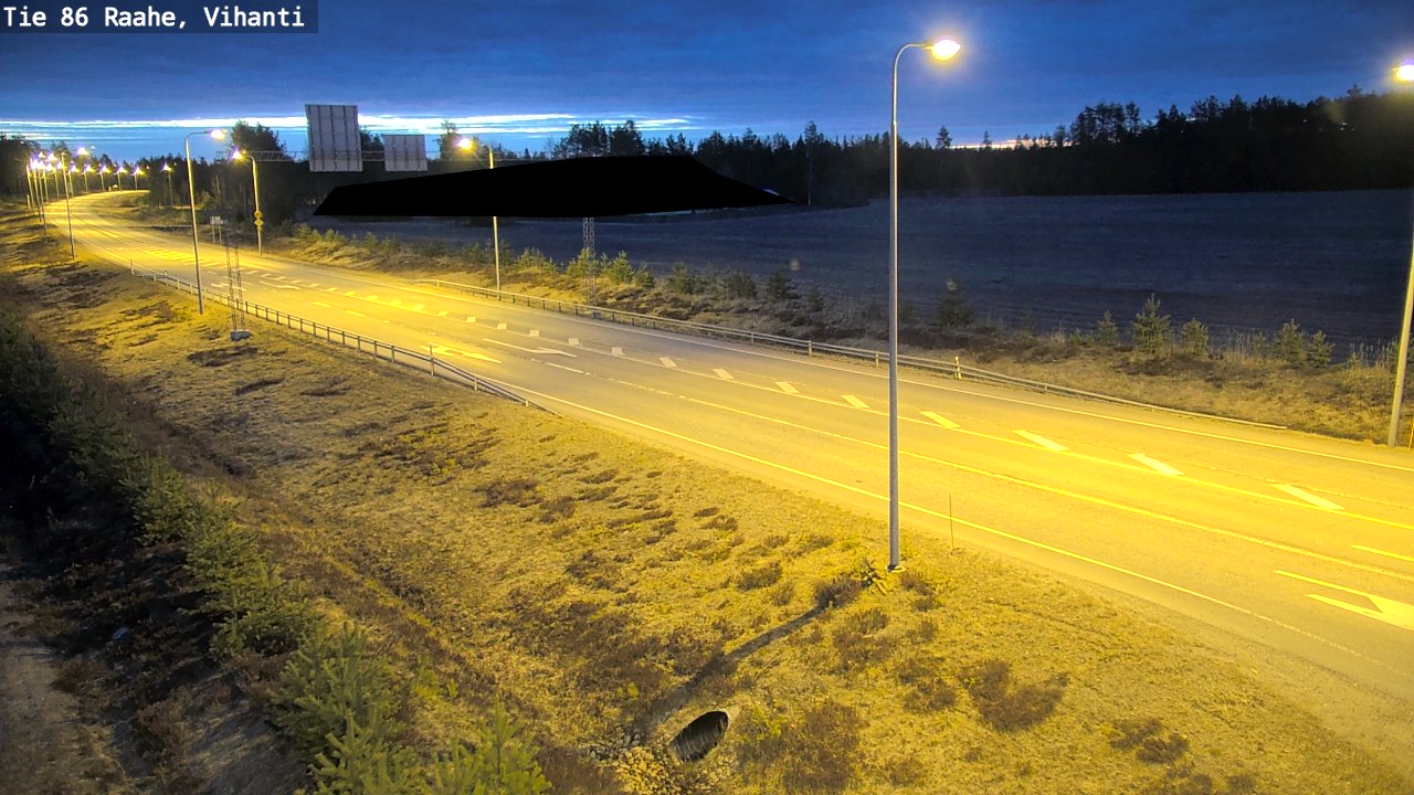 Weather Camera Image Väg 86 Raahe, Vihanti, Raahe, Pohjois-Pohjanmaa