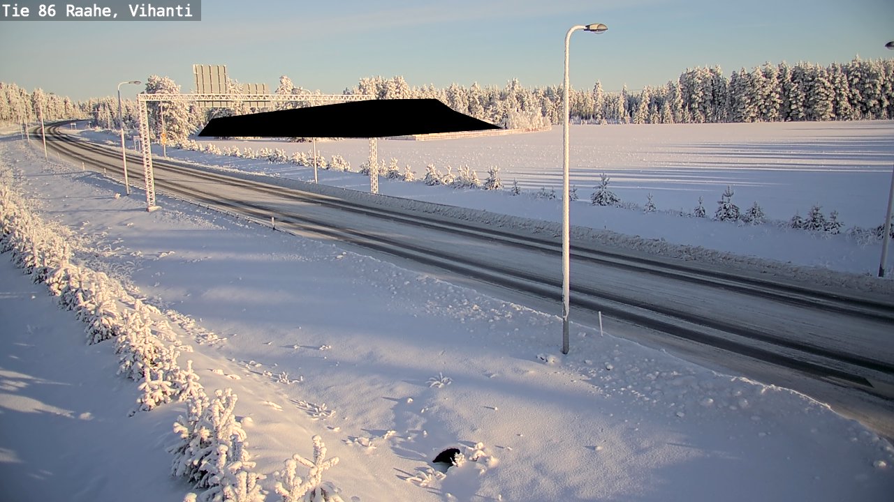 Weather Camera Image Road 86 Raahe, Vihanti, Raahe, Pohjois-Pohjanmaa