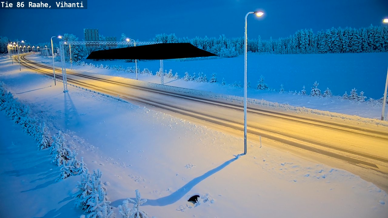 Weather Camera Image Road 86 Raahe, Vihanti, Raahe, Pohjois-Pohjanmaa