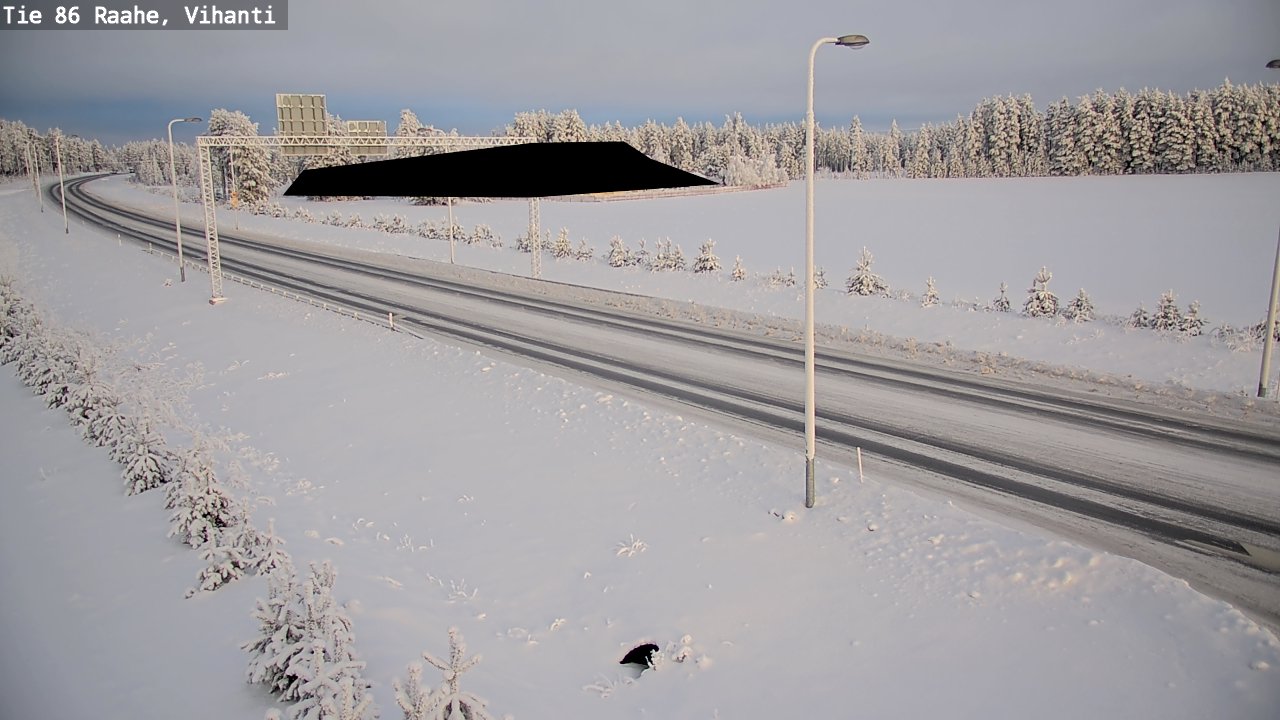 Weather Camera Image Väg 86 Raahe, Vihanti, Raahe, Pohjois-Pohjanmaa