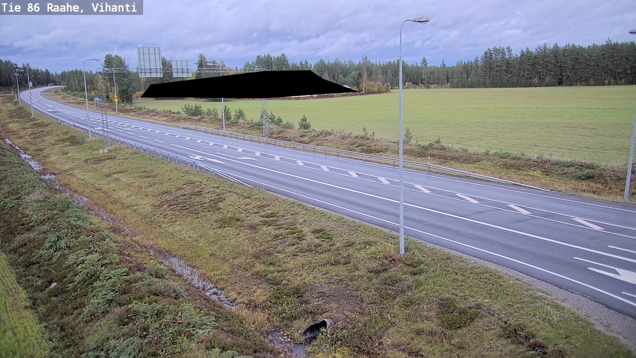 Weather Camera Image Väg 86 Raahe, Vihanti, Raahe, Pohjois-Pohjanmaa