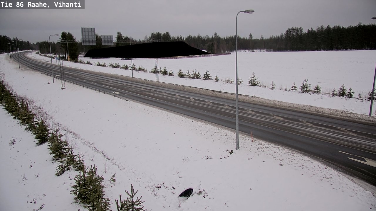 Weather Camera Image Väg 86 Raahe, Vihanti, Raahe, Pohjois-Pohjanmaa