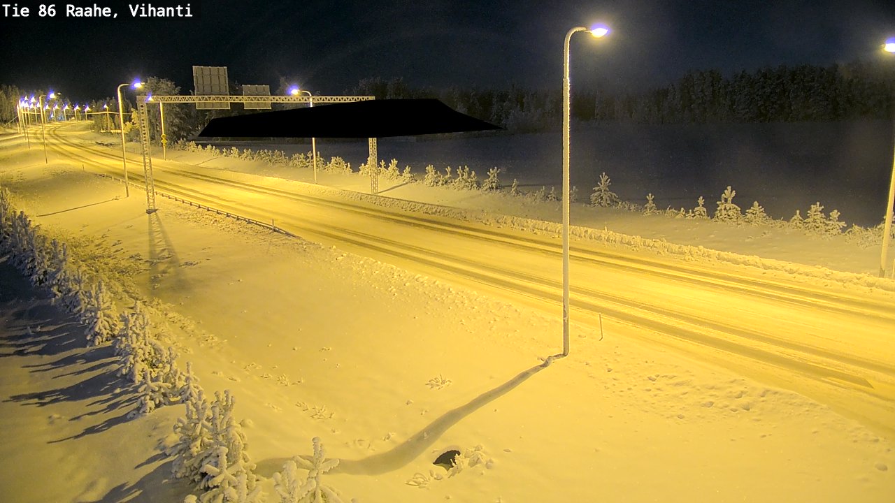 Weather Camera Image Road 86 Raahe, Vihanti, Raahe, Pohjois-Pohjanmaa