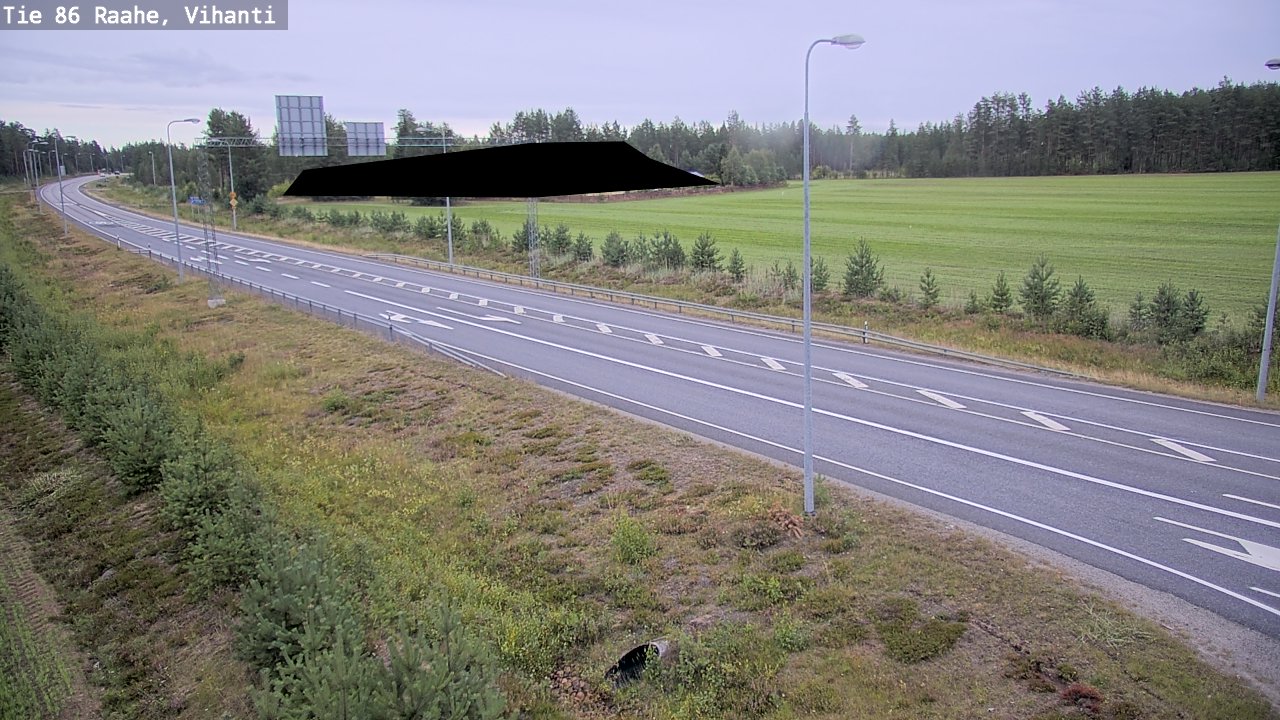 Weather Camera Image Väg 86 Raahe, Vihanti, Raahe, Pohjois-Pohjanmaa