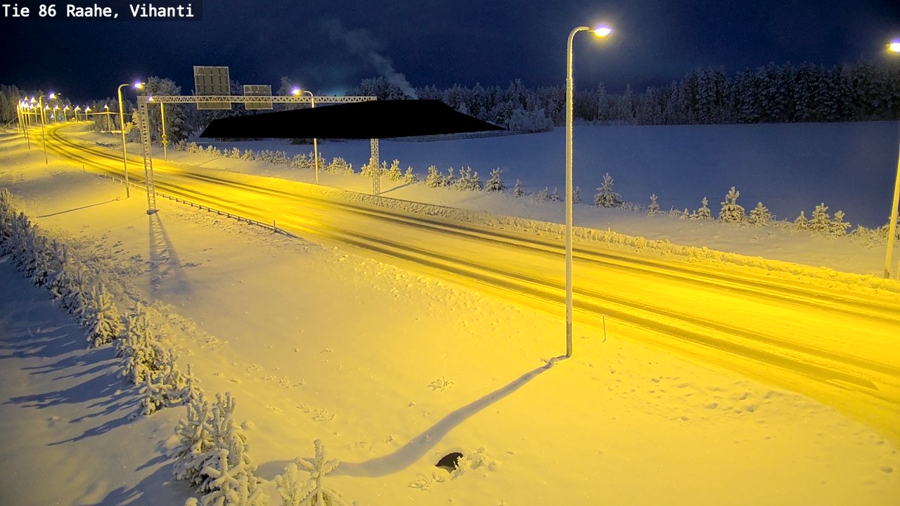 Weather Camera Image Väg 86 Raahe, Vihanti, Raahe, Pohjois-Pohjanmaa