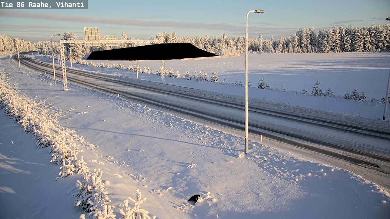 Weather Camera Image Väg 86 Raahe, Vihanti, Raahe, Pohjois-Pohjanmaa