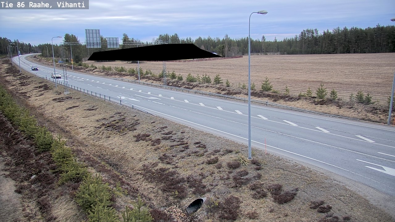 Weather Camera Image Road 86 Raahe, Vihanti, Raahe, Pohjois-Pohjanmaa