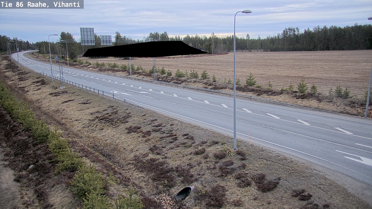 Weather Camera Image Road 86 Raahe, Vihanti, Raahe, Pohjois-Pohjanmaa