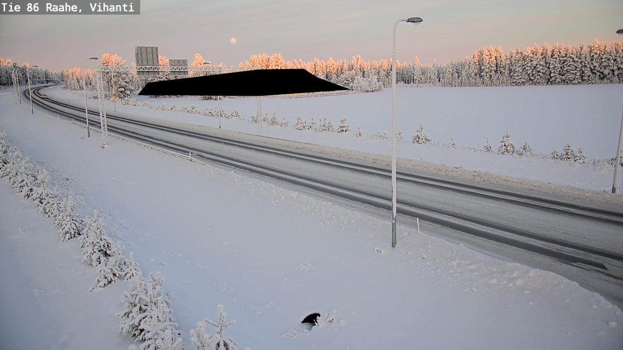 Weather Camera Image Road 86 Raahe, Vihanti, Raahe, Pohjois-Pohjanmaa