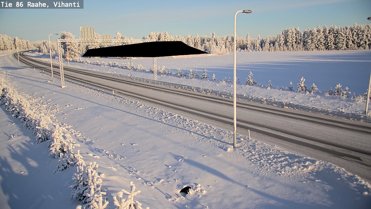 Weather Camera Image Road 86 Raahe, Vihanti, Raahe, Pohjois-Pohjanmaa