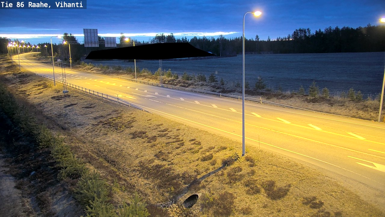 Weather Camera Image Väg 86 Raahe, Vihanti, Raahe, Pohjois-Pohjanmaa