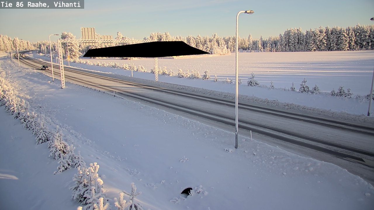 Weather Camera Image Road 86 Raahe, Vihanti, Raahe, Pohjois-Pohjanmaa