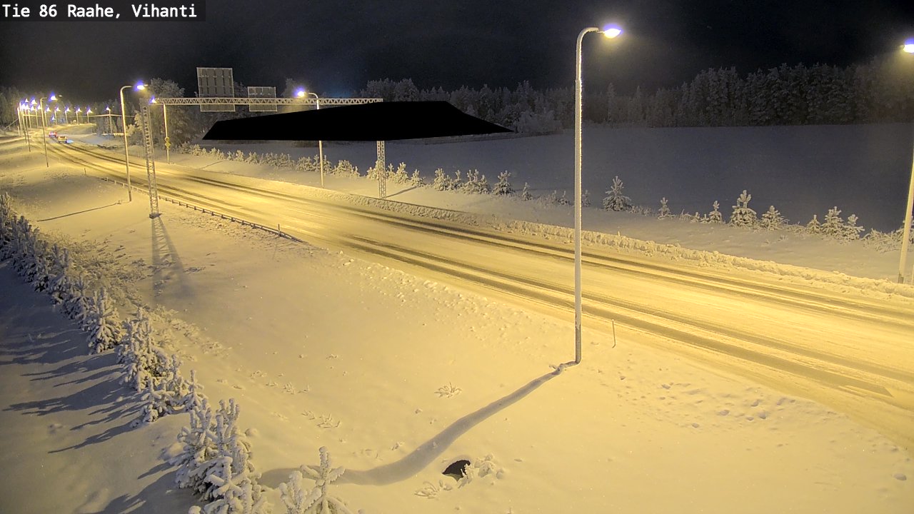 Weather Camera Image Väg 86 Raahe, Vihanti, Raahe, Pohjois-Pohjanmaa