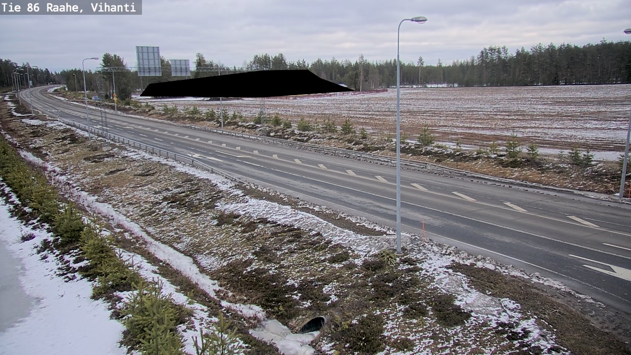 Weather Camera Image Väg 86 Raahe, Vihanti, Raahe, Pohjois-Pohjanmaa