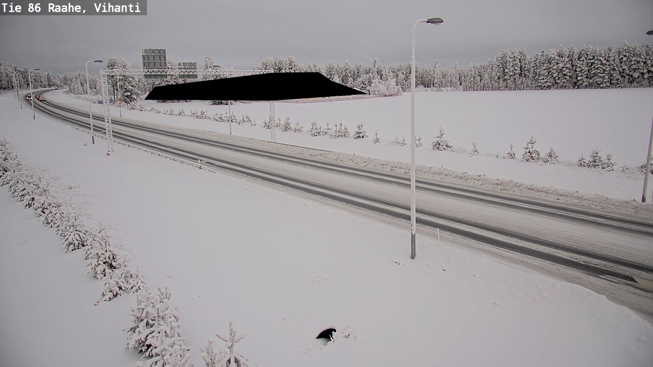 Weather Camera Image Väg 86 Raahe, Vihanti, Raahe, Pohjois-Pohjanmaa