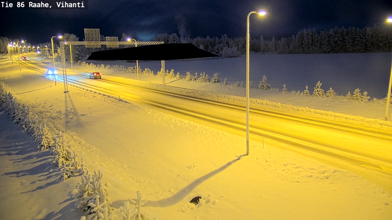Weather Camera Image Väg 86 Raahe, Vihanti, Raahe, Pohjois-Pohjanmaa