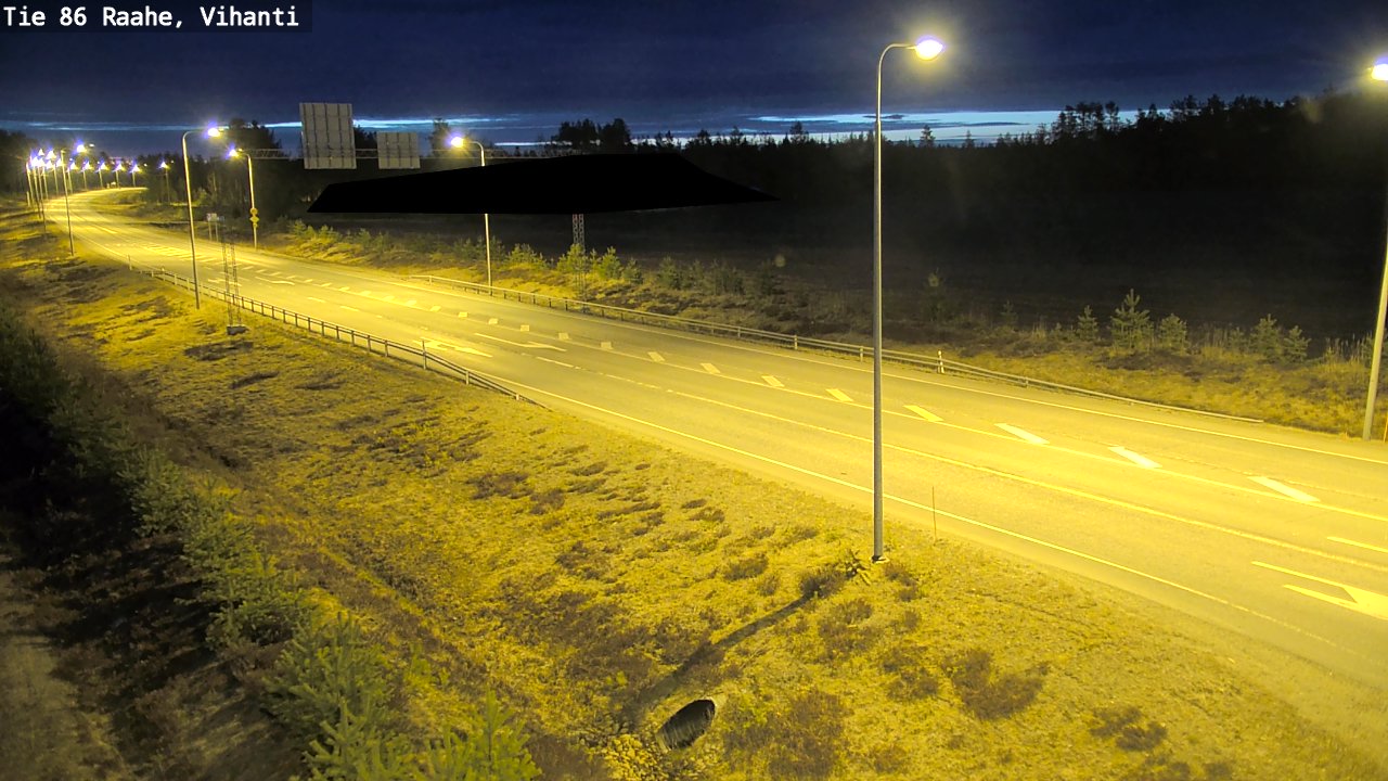 Weather Camera Image Väg 86 Raahe, Vihanti, Raahe, Pohjois-Pohjanmaa