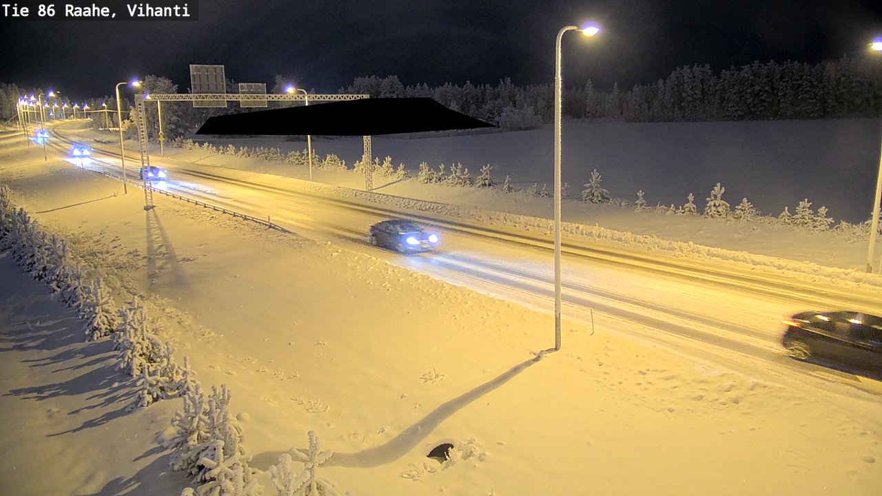 Weather Camera Image Väg 86 Raahe, Vihanti, Raahe, Pohjois-Pohjanmaa